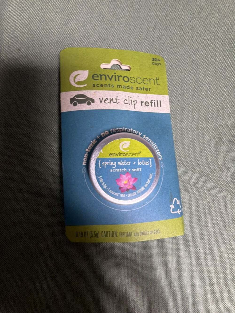 Enviroscent Spring Water + Lotus Vent Clip Refill Pod